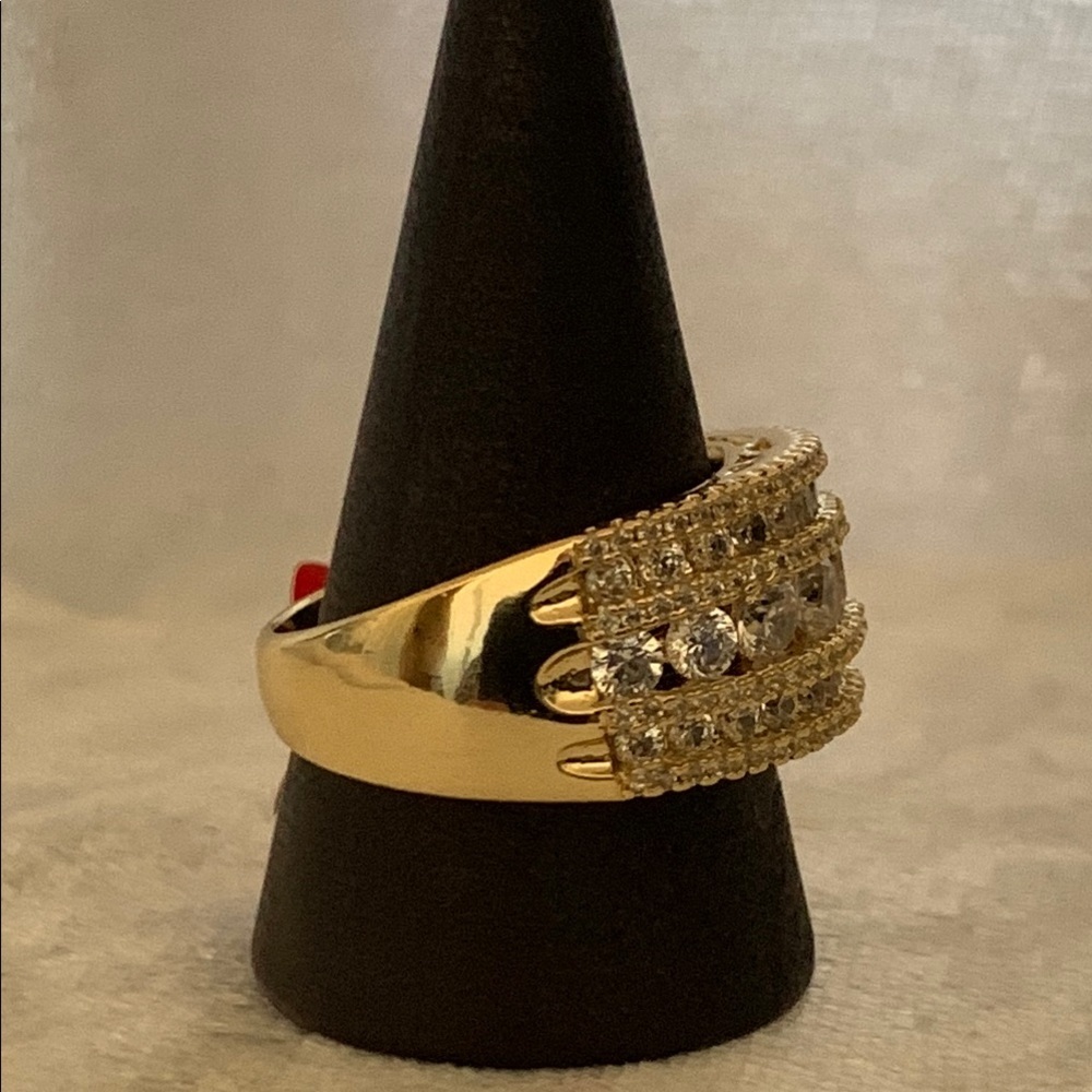 Elegant 14K Gold Plated Women's Ring size 10 - Picture 4 of 7